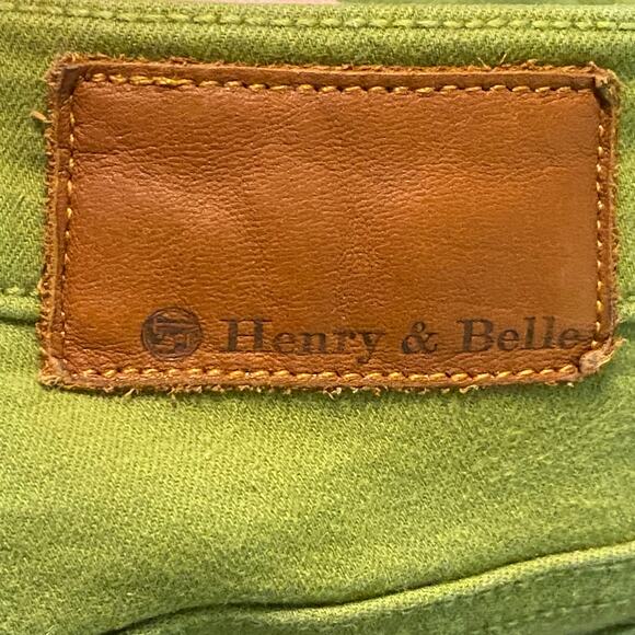 Henry and Belle Jeans 29 Super Skinny Ankle Rear Pockets USA Made Green - Picture 9 of 11
